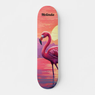 Cooles tropisches Flamingo-Skateboard Skateboard