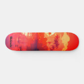 Cooles tropisches Sonnenuntergang Skateboard (Horizontal)