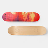 Cooles tropisches Sonnenuntergang Skateboard (Horizontal)