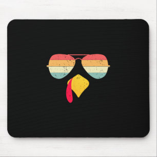 Cooles Truthahn-Gesicht mit Sonnenbrille Lustiger Mousepad
