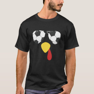 Cooles türkisches Gesicht mit Fußball-Sonnenbrille T-Shirt