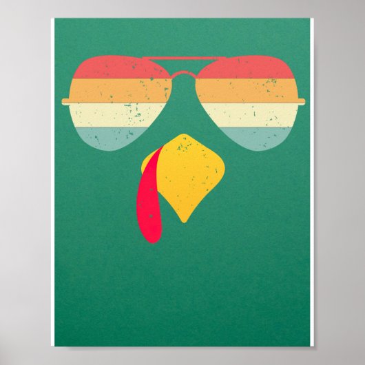 Cooles türkisches Gesicht mit Sonnenbrille Funny T Poster (Vorne)