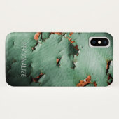 Cooles türkisfarbenes Rostmetall Case-Mate iPhone Hülle (Rückseite (Horizontal))