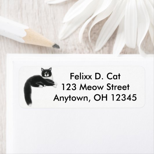Cooles Tuxedo-Katzenlabel (Insitu)