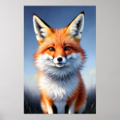 cooles und bezauberndes Rotfuchsportrait | Art der Poster (Vorne)