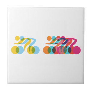 Cooles und einzigartiges Design für Radfahrer Fliese