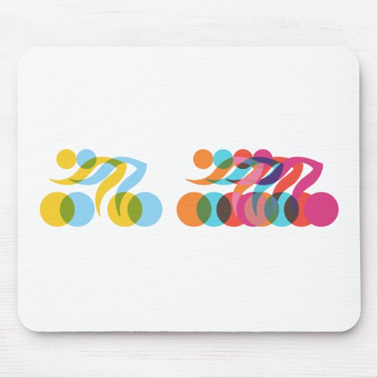 Cooles und einzigartiges Design für Radfahrer Mousepad (Vorne)