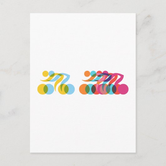 Cooles und einzigartiges Design für Radfahrer Postkarte (Vorderseite)