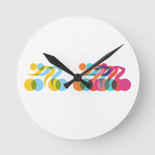 Cooles und einzigartiges Design für Radfahrer Runde Wanduhr