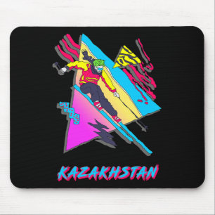 Cooles und farbenfrohes Skiabenteuer in Kasachstan Mousepad