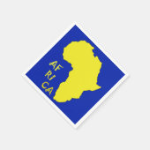 Cooles und funkelndes Gelbes Afrika-Kartenpapier N Serviette (Ecke)