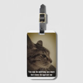 Cooles und lustiges Cat-Vater-Mem Gepäckanhänger (Vorderseite Vertikal)