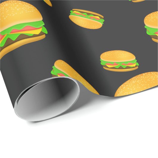 Cooles und lustiges Hammermuster dunkelgrau Geschenkpapier (Rolleneckpunkt)