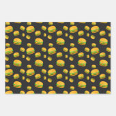 Cooles und lustiges Hammermuster dunkelgrau Geschenkpapier Set (Vorderseite 2)