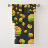 Cooles und lustiges Hammermuster Monogram Badhandtuch Set (Insitu)