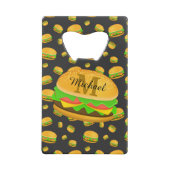 Cooles und lustiges Hammermuster Monogram Geldbeutel Flaschenöffner (Rückseite)