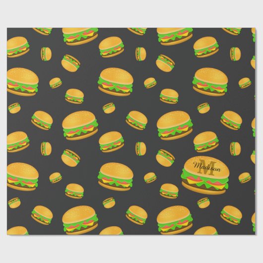 Cooles und lustiges Hammermuster Monogram Geschenkpapier (Flach)