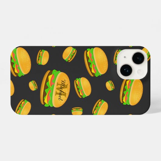 Cooles und lustiges Hammermuster Monogram iPhone Hülle (Rückseite (Horizontal))