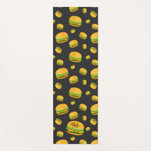 Cooles und lustiges Hammermuster Monogram Yogamatte (Vorderseite)