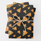 Cooles und lustiges Pizzaschnittmuster Geschenkpapier Set (Beispiel)