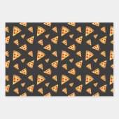 Cooles und lustiges Pizzaschnittmuster Geschenkpapier Set (Vorderseite)