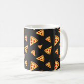 Cooles und lustiges Pizzaschnittmuster Kaffeetasse (VorderseiteRechts)