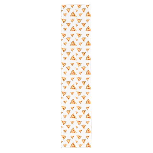 Cooles und lustiges Pizzaschnittmuster Kurzer Tischläufer (Vorderseite)