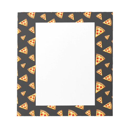 Cooles und lustiges Pizzaschnittmuster Notizblock (Vorderseite)