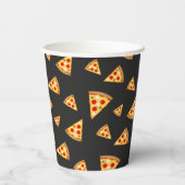 Cooles und lustiges Pizzaschnittmuster Pappbecher (Rückseite)
