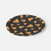 Cooles und lustiges Pizzaschnittmuster Pappteller (Schrägansicht)