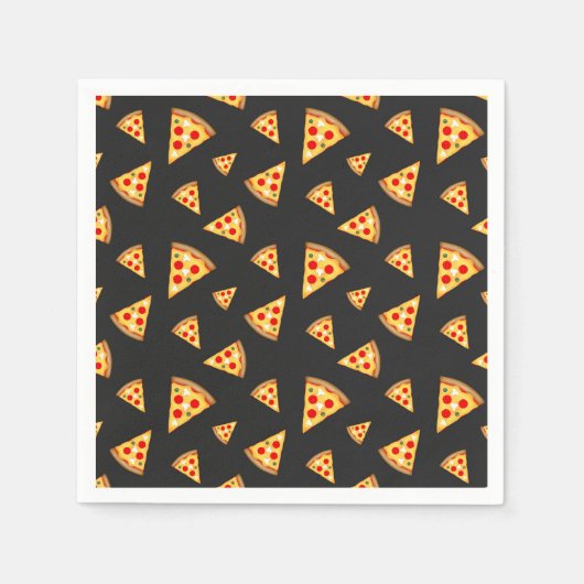 Cooles und lustiges Pizzaschnittmuster Serviette (Vorderseite)