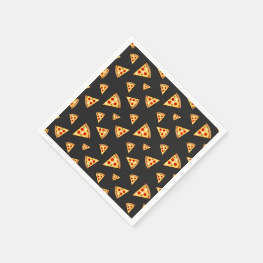 Cooles und lustiges Pizzaschnittmuster Serviette (Ecke)