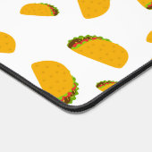 Cooles und lustiges Yummy-Taco-Muster in Weiß Schreibtischunterlage (Ecke)