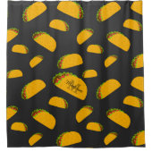 Cooles und lustiges Yummy-Tacom Monogram Duschvorhang (Vorderseite)