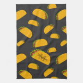 Cooles und lustiges Yummy-Tacom Monogram Geschirrtuch (Vertikal)