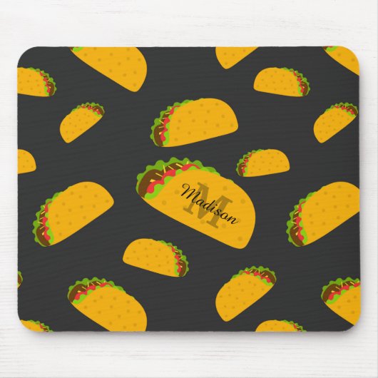Cooles und lustiges Yummy-Tacom Monogram Mousepad (Vorne)