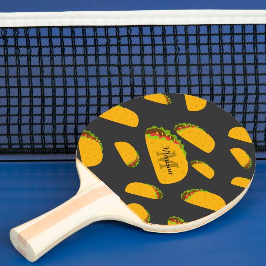 Cooles und lustiges Yummy-Tacom Monogram Tischtennis Schläger (InSitu)