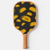 Cooles und lustiges Yummy-Tacommuster Monogram Wat Pickleball Schläger (Vorderseite)