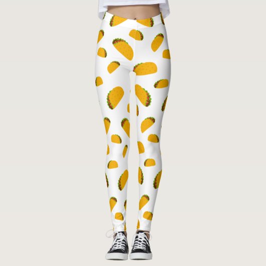 Cooles und lustiges Yummy-Taktik-Muster weiß Leggings (Vorderseite)