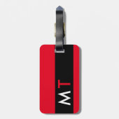 cooles und modernes Reiterrot Gepäckanhänger (Rückseite vertikal)