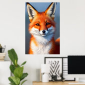 cooles und niedliches Rotfuchsportrait | Art der A Poster (Heimbüro)