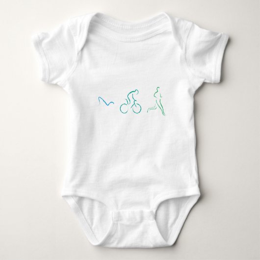 Cooles und originelles Design für Triathleten Baby Strampler (Vorderseite)