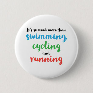 Cooles und originelles Design für Triathleten Button