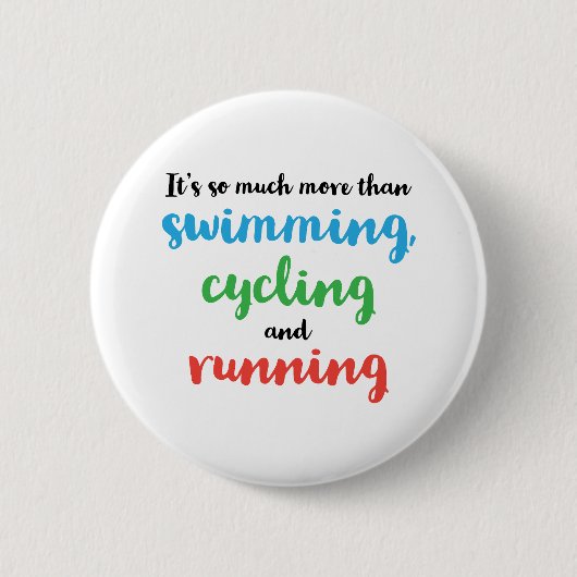 Cooles und originelles Design für Triathleten Button (Vorderseite)