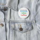 Cooles und originelles Design für Triathleten Button (Beispiel)