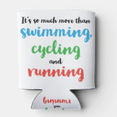 Cooles und originelles Design für Triathleten Dosenkühler (Rückseite)