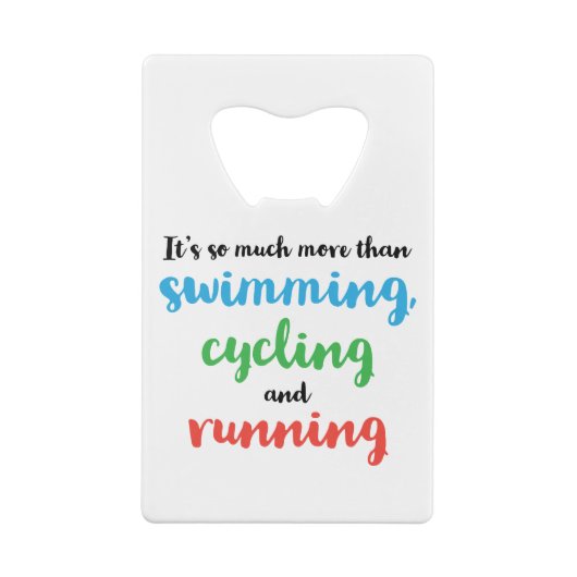 Cooles und originelles Design für Triathleten Geldbeutel Flaschenöffner (Rückseite)