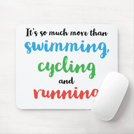 Cooles und originelles Design für Triathleten Mousepad (Mit Mouse)