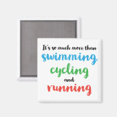 Cooles und originelles Triathlon Design für Triath Magnet (Vorderseite/Rückseite)
