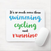 Cooles und originelles Triathlon Design für Triath Mousepad (Mit Mouse)